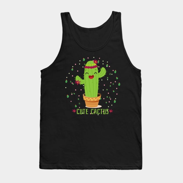 Cute Cactus Lover Cacti Funny T-Shirts for women and girls Tank Top by artab